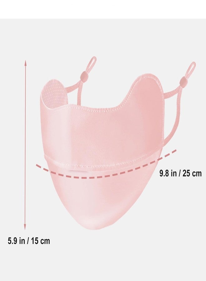 YUANST UV Face Mask, Sun Protection Face Mask, UPF 50+ Ice Silk Cooling Breathable Face Cover, Washable Reusable (Light Pink) - Image 5